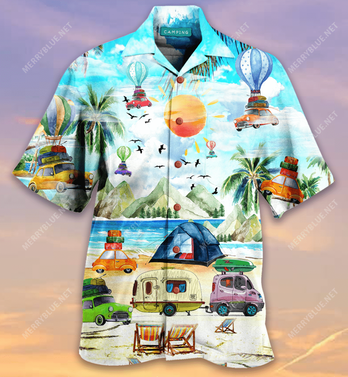 Get High With Camping Hawaii Shirt Ha101554