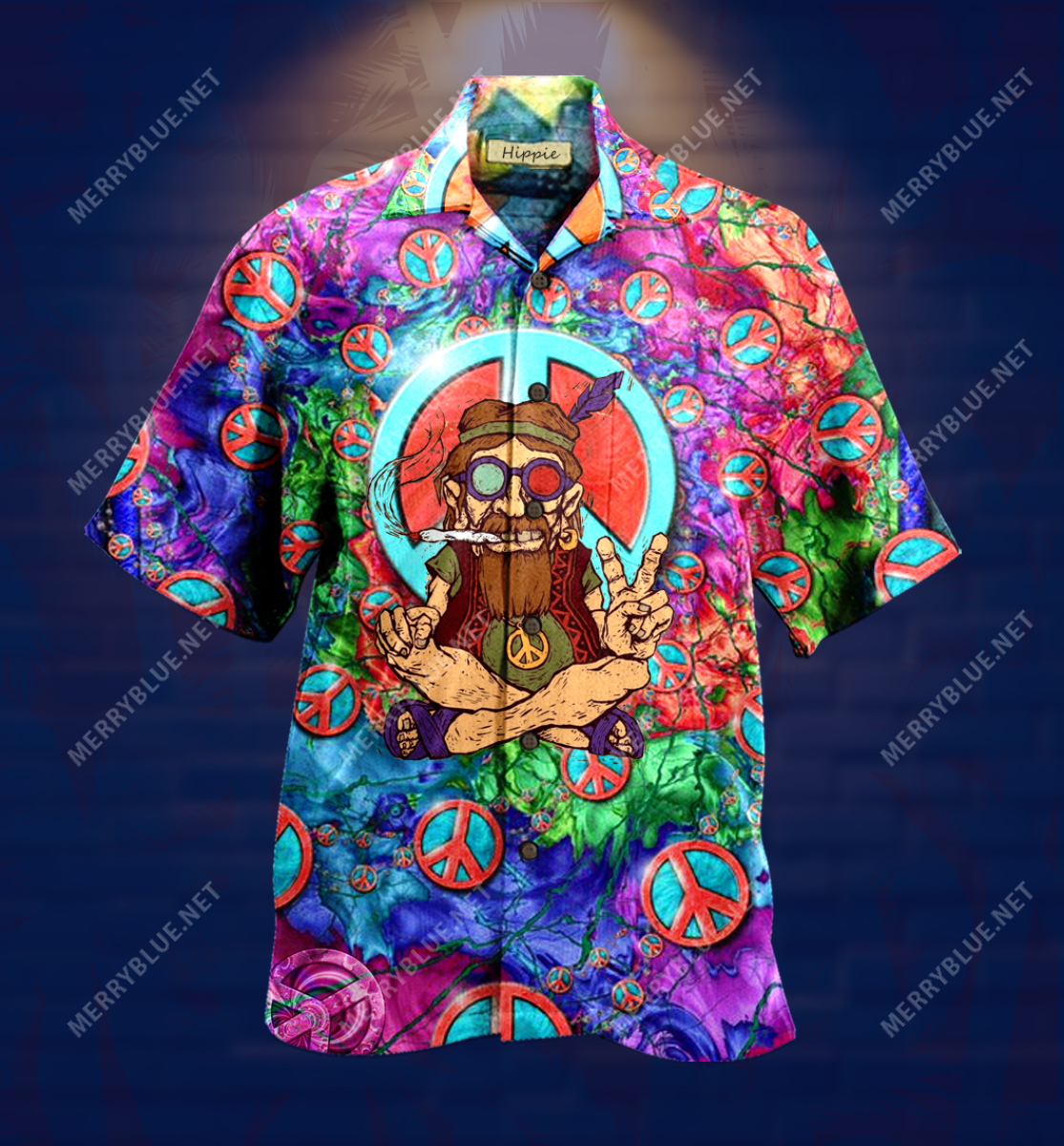 Old Man Hippie Unisex Hawaiian Shirt Ha30469