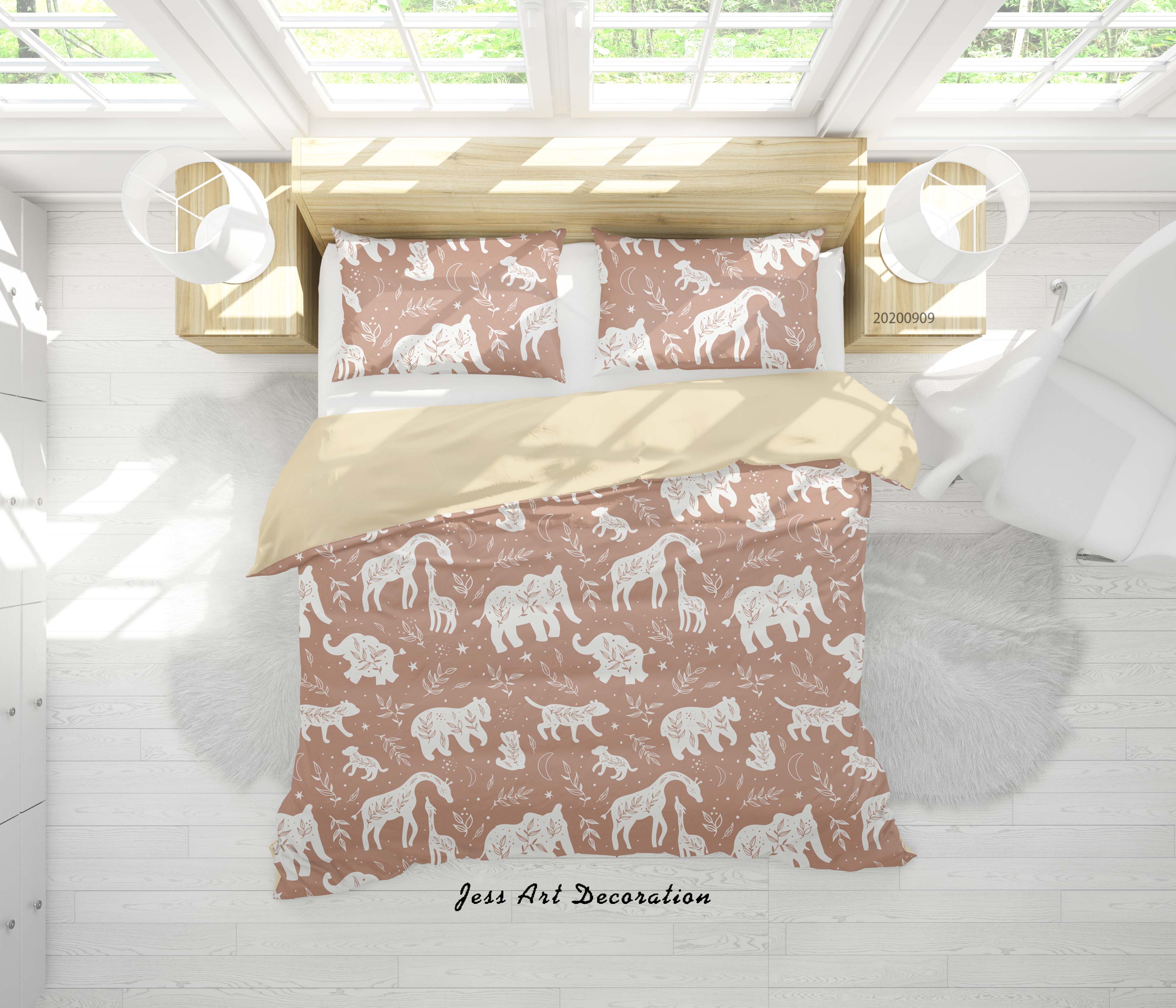 3D Wild Animals Abstract Pattern Quilt Cover Set Bedding Set Duvet Cover Pillowcases Wj 1977