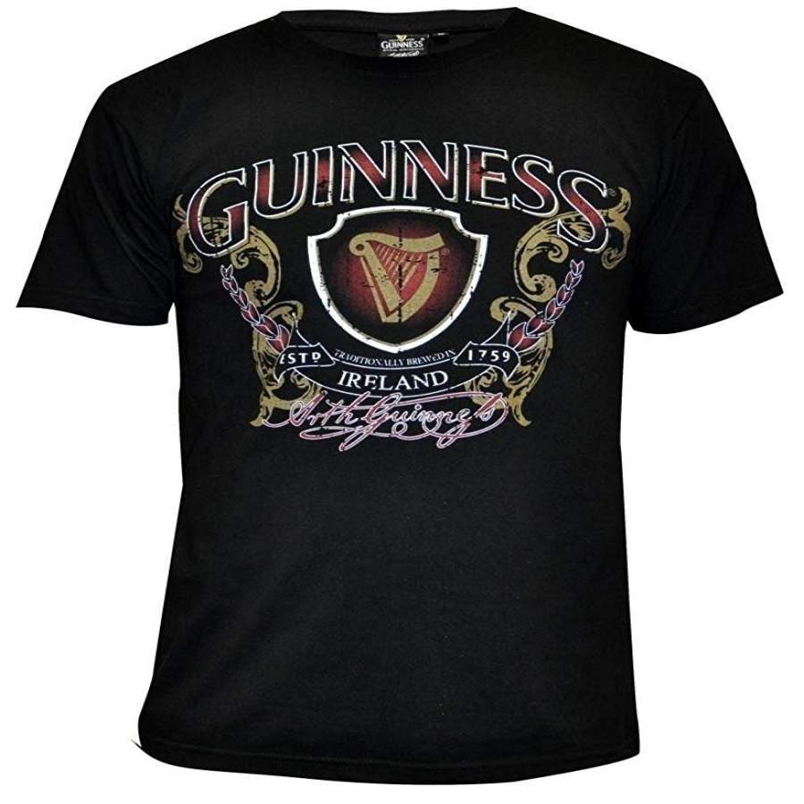 Guinness Men’s Vintage Scroll Tee Shirt