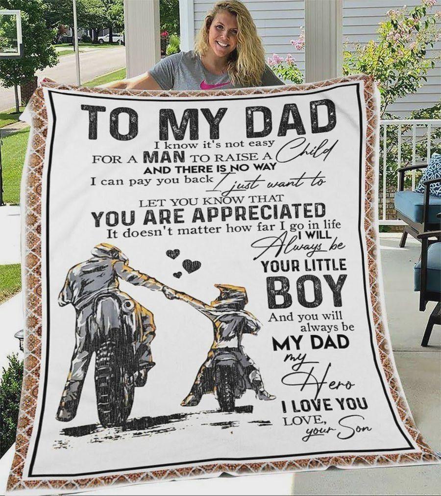 [Personalized Name] You’Ll Always Be My Dad My Hero – Best Gift For Father’S Day, Gift For Home Decor, Gift For Family  – Fleece Blanket