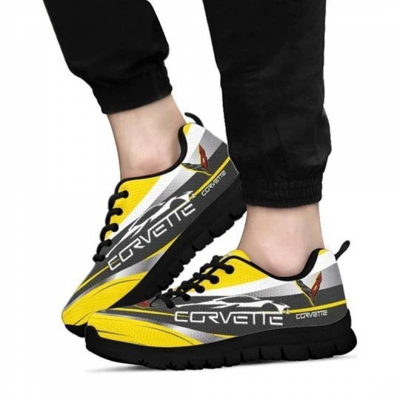 3D Printed Chevrolet Corvette NTA Sneakers For Men & Women Ver 11 (Yellow)