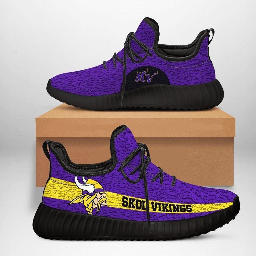 Minnesota Vikings 2 Shoes Black Shoes Fan Gift Idea Runni