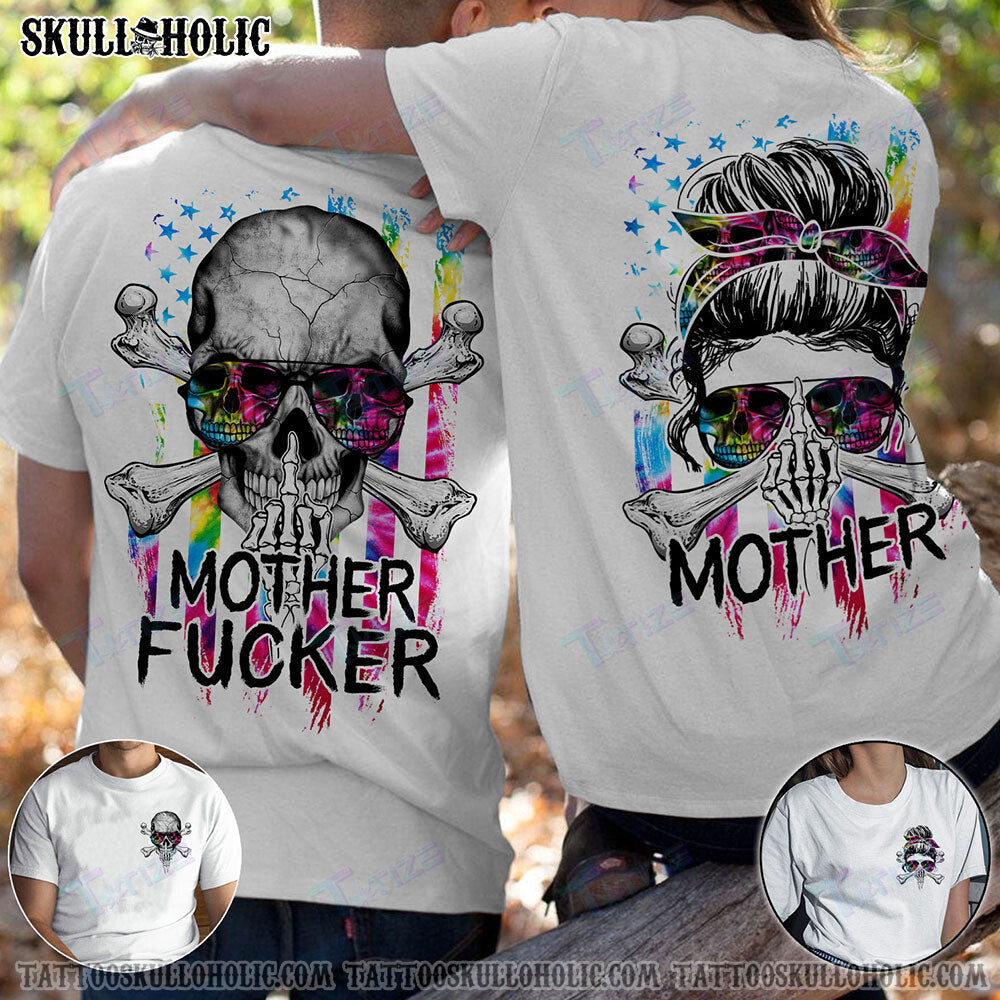 Matching Couple Shirt Motherfker Couple Skull Graphic Unisex T Shirt, Sweatshirt, Hoodie Size S – 5Xl