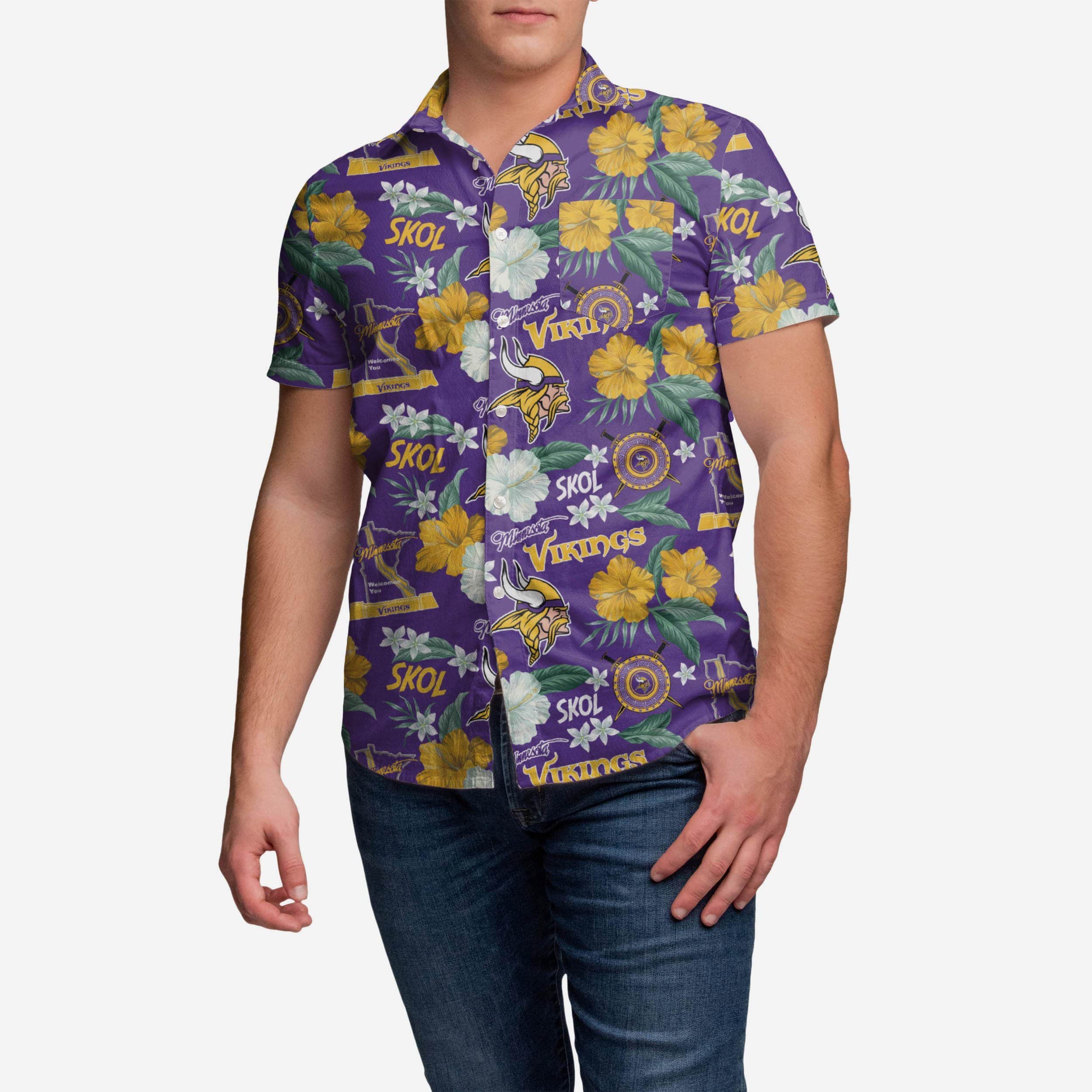 Minnesota Vikings City Style Button Up Shirt