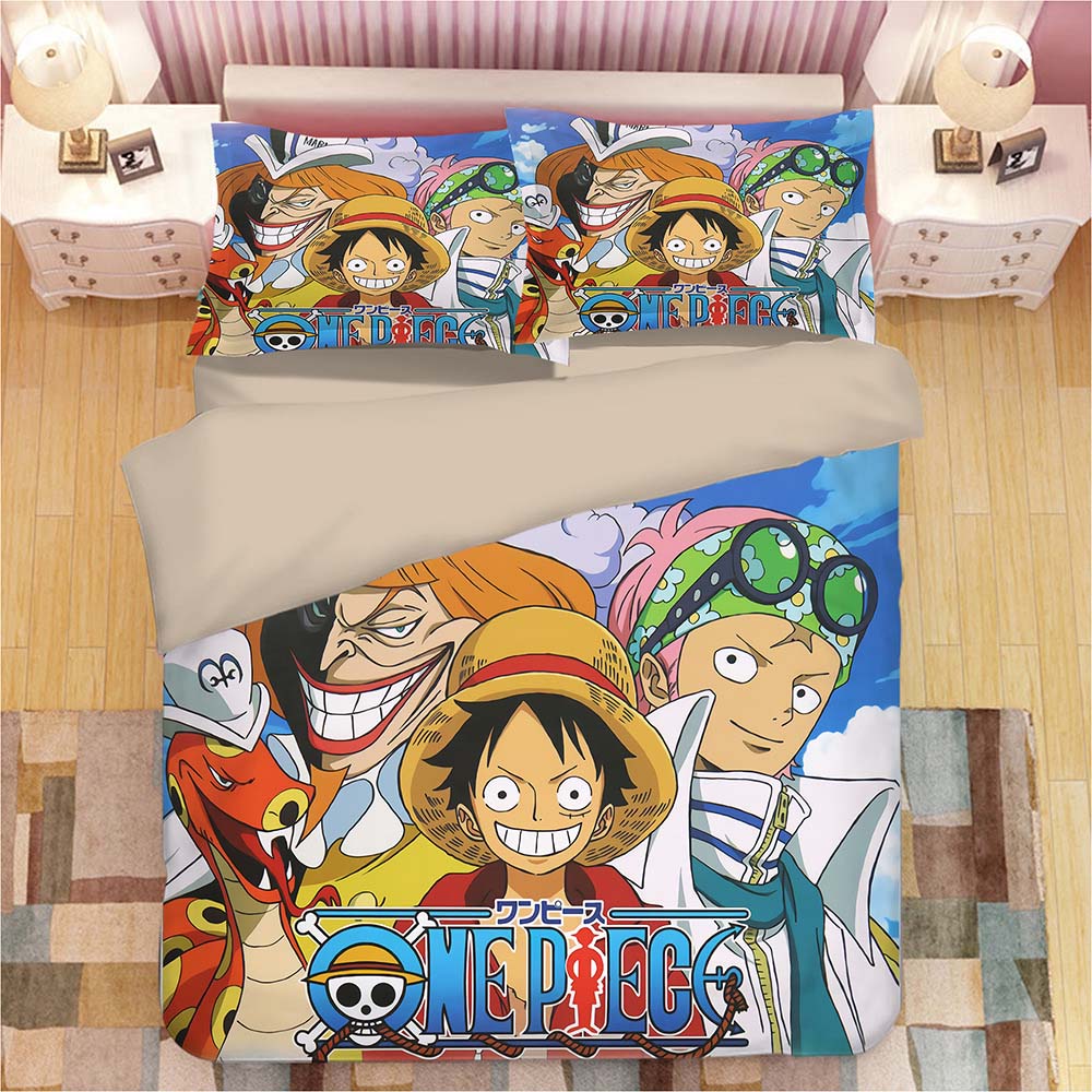 3D Bedding Set Monkey D. Luffy Duvet Covers Pillowcases Roronoa Zoro Portgas.D. Ace Sets