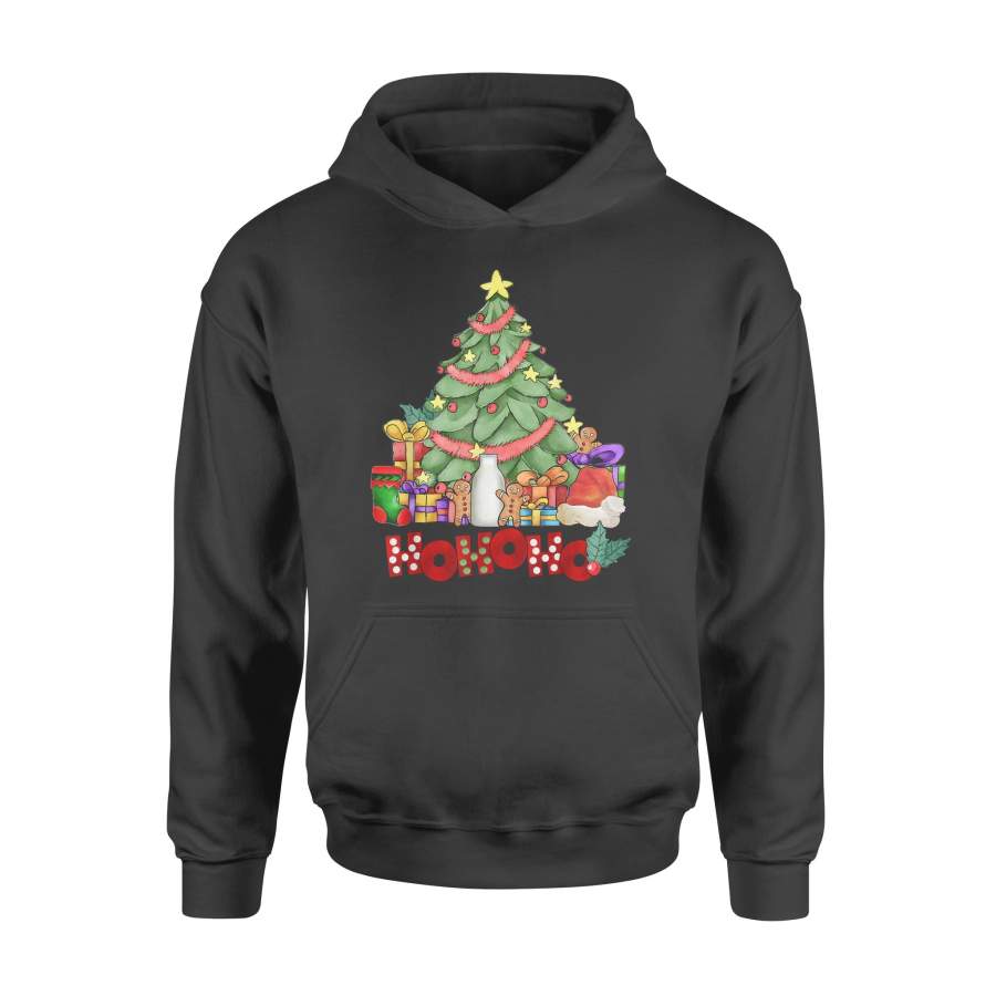 Ho Ho Ho Christmas Cookie Xmas Tree Present Hand Drawn Gift T Shirt – Standard Hoodie