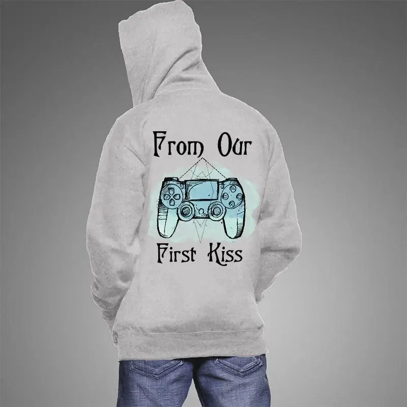 From Our First Kiss Till Our Last Breath Hoodie, Couple Hoodie, Couple Gamer Hoodie, Couple Valentine Hoodie, Unisex Sweater, Sweatshirt