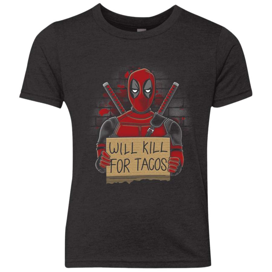 Will Kill for Tacos Youth Triblend T-Shirt