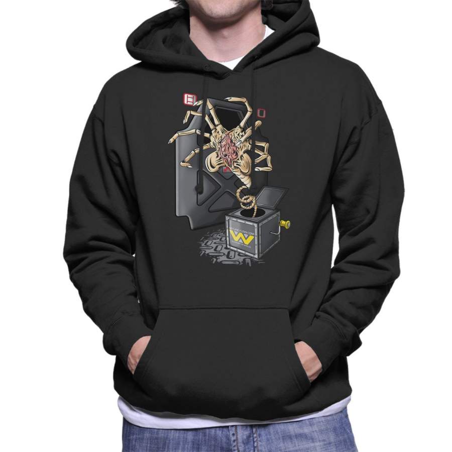 Alien Facehugger In The Box Men’s Hooded Sweatshirt