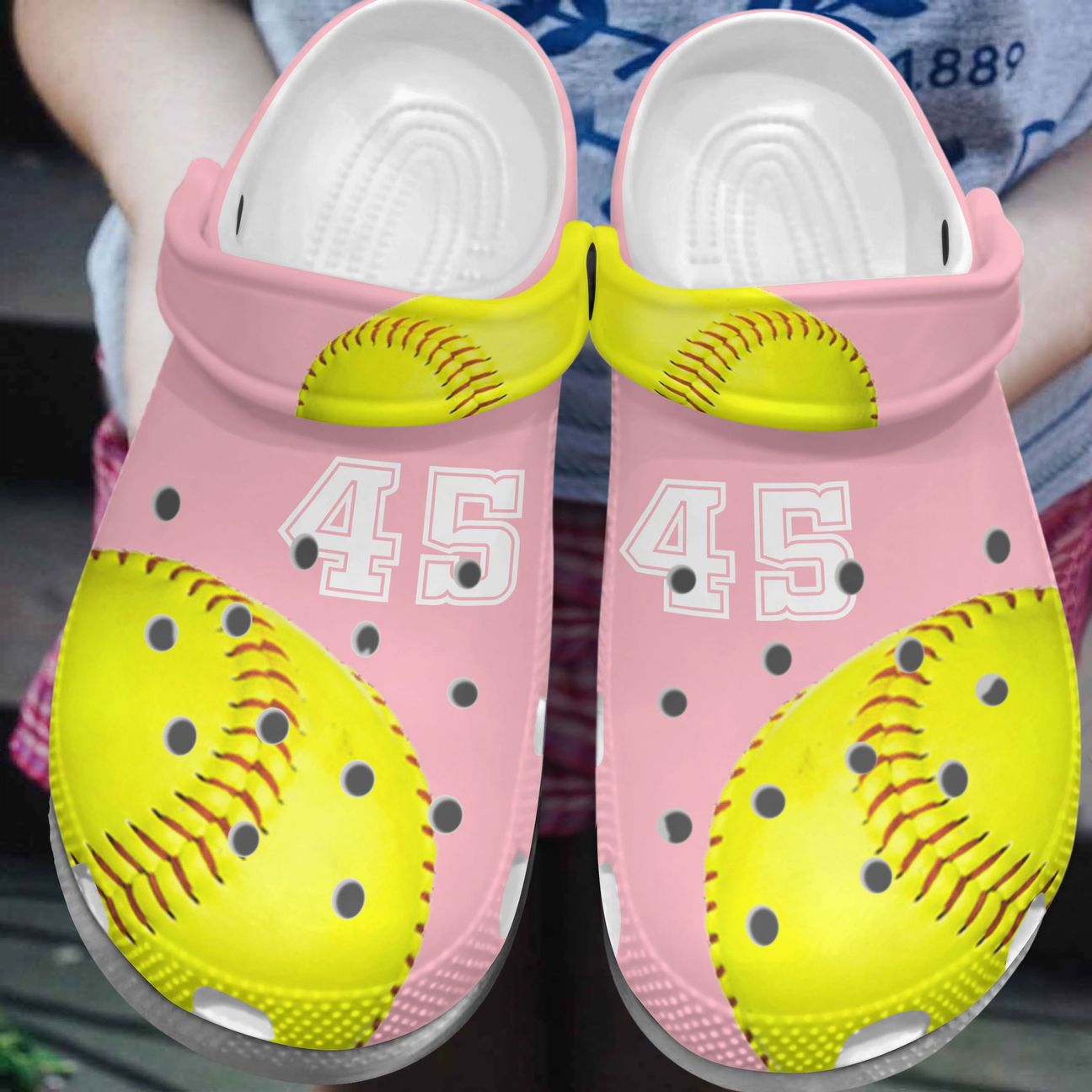 Softball Personalized Clog, Custom Name, Text, Color, Number Fashion Style For Women, Men, Kid, Print 3D Feel Like Home