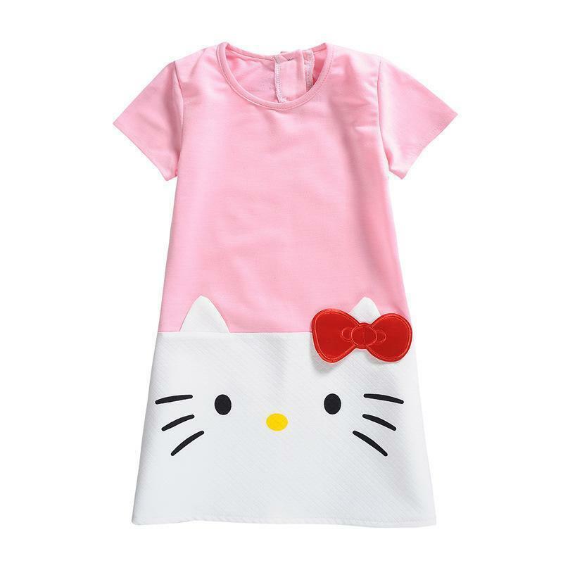 Women Dress Formal Dresses Hello Kitty Shirt Dress For Kids Girls
