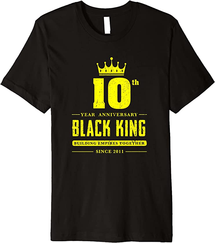 5 Year Old 5th Birthday Anniversary Since 2011 Black King Premium T-Shirt