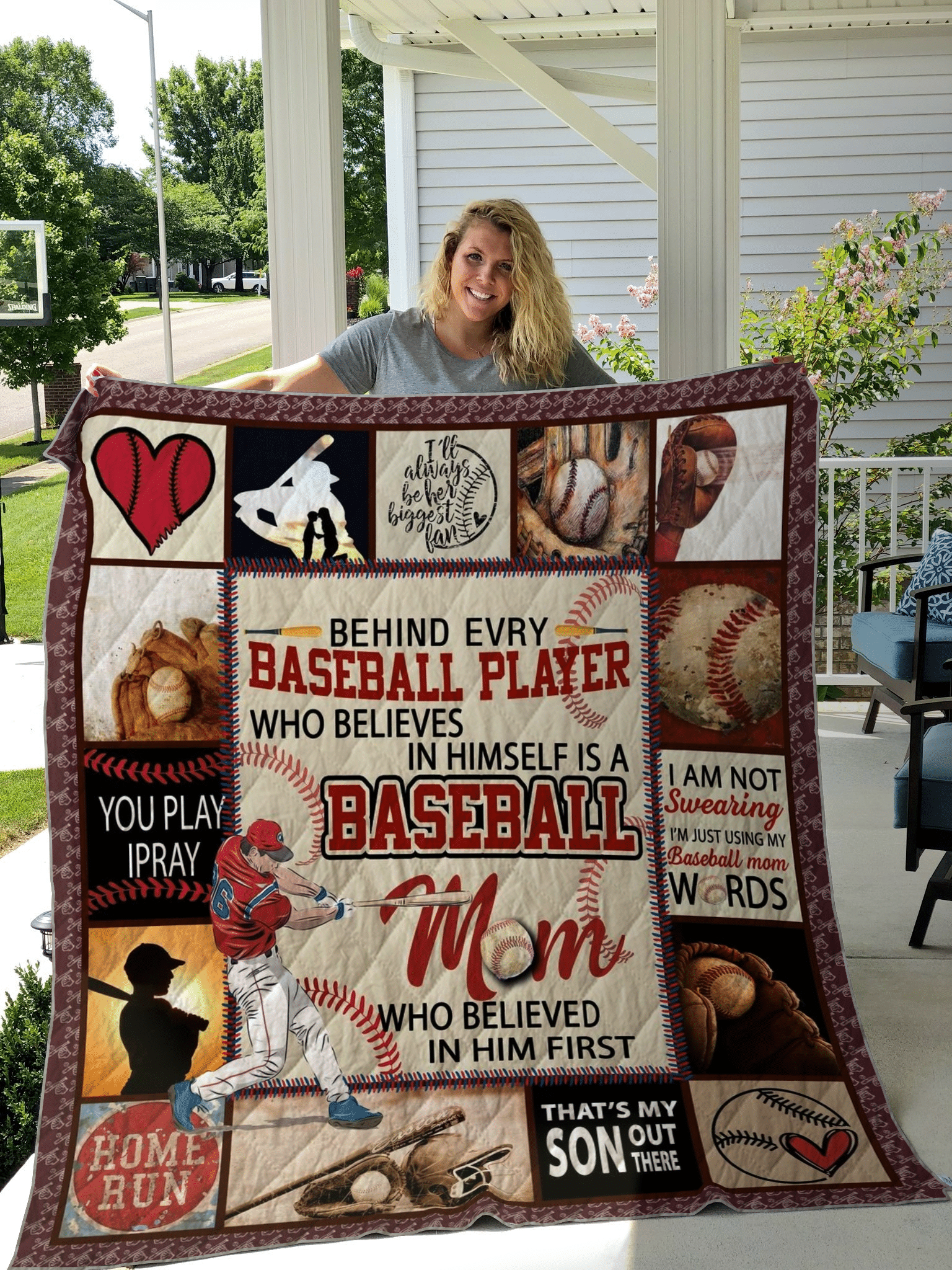 Proud Baseball Mom Quilt Blanket ABC24104648