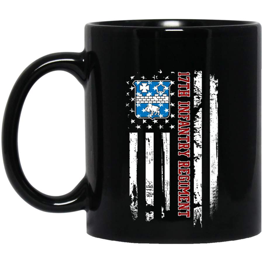 17th Infantry Regiment Veteran American Flag Tshirt Veterans Day Christmas Gift Mug