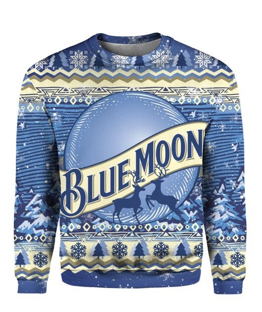 Blue Moon Beer Ugly Christmas Sweater 2021