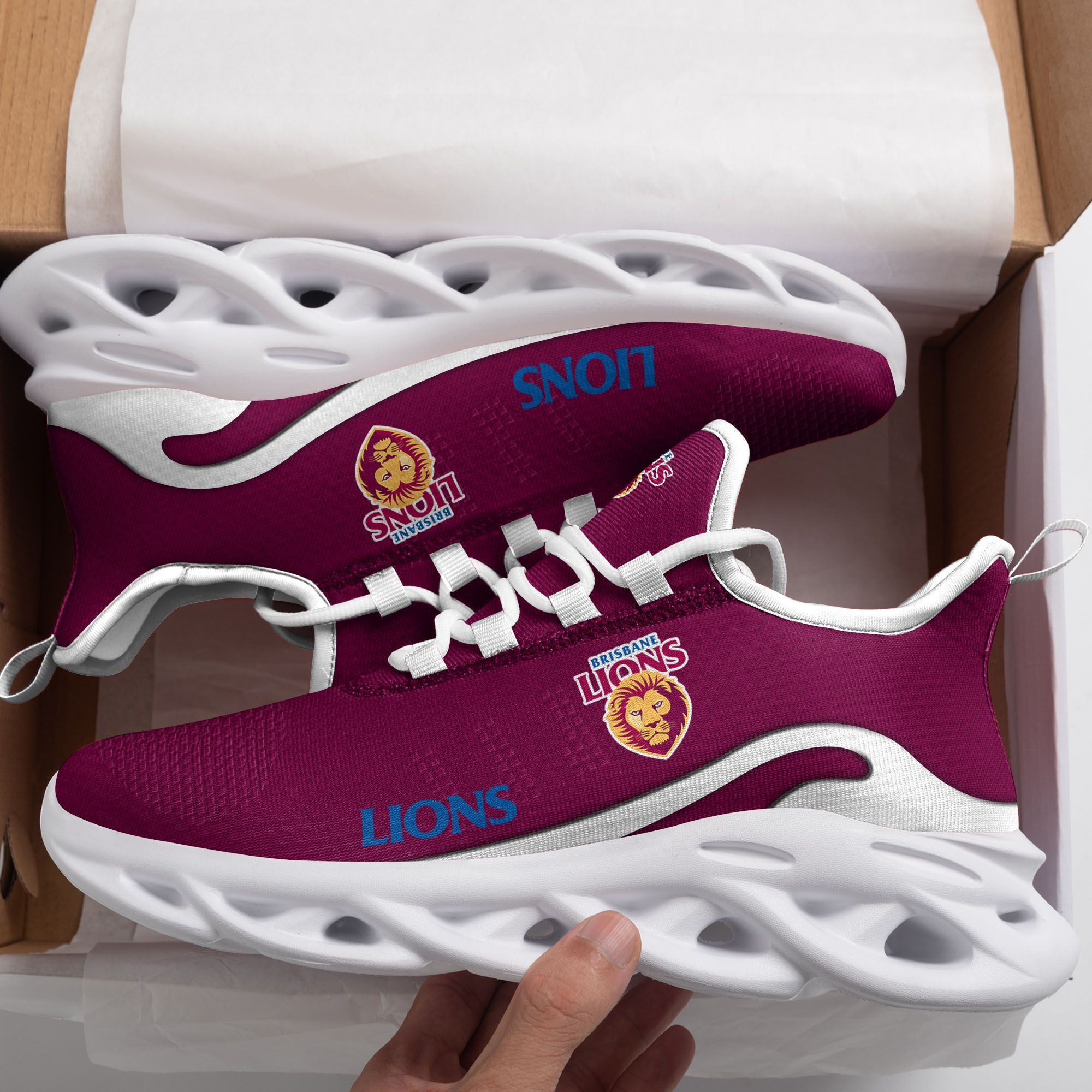 Afl Brisbane Lions New Trending  D Printed  Max Soul Clunky Sneaker Shoes