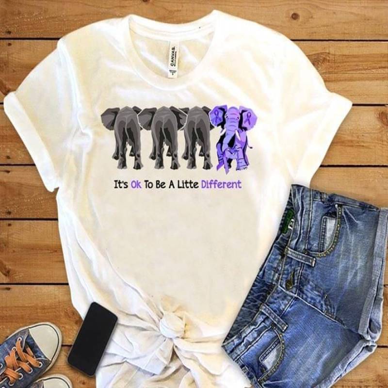 Funny Elephants A*S It’S Tobe A Little Different Cure Awareness Best Gifts For Friends White Men And Women T Shirt S-5Xl