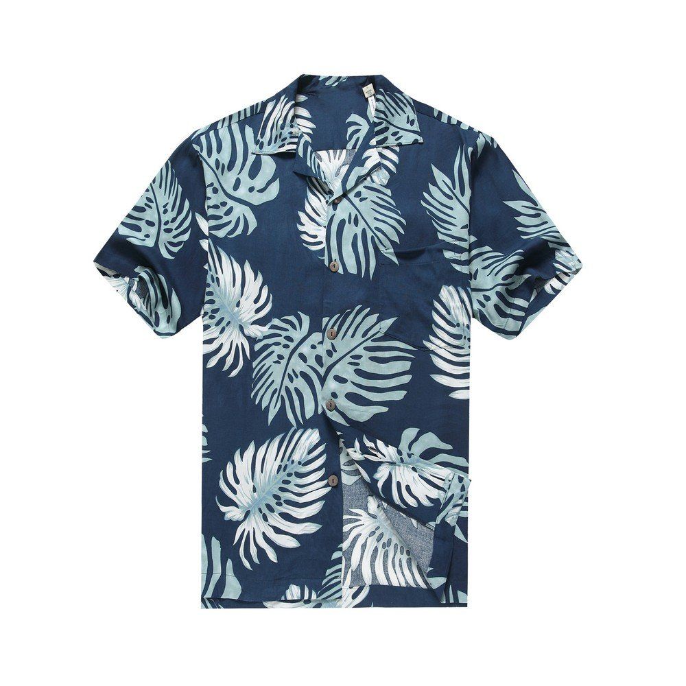 Leaves Blue Best Design Hawaii Shirt Ha32159