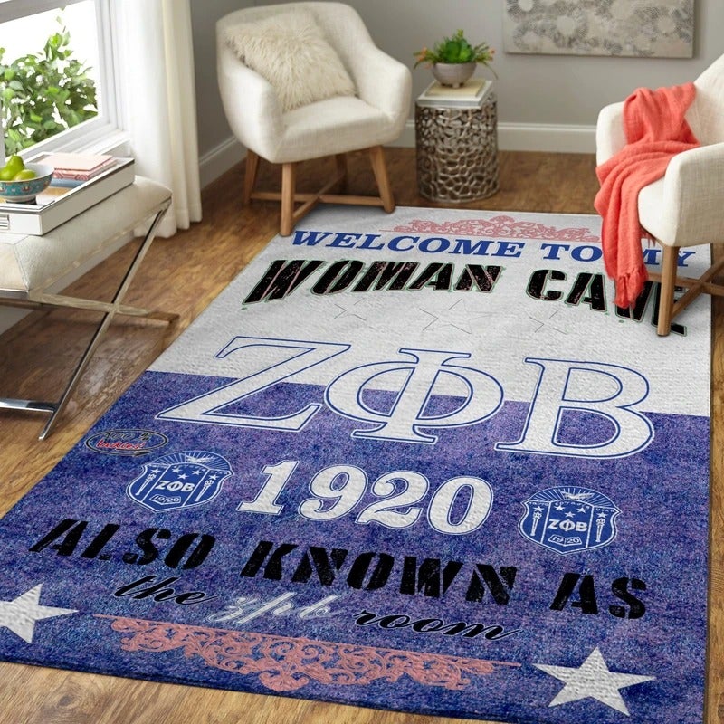 Wonderprint Area Rug Welcome To Zeta Phi Beta Room Lt10