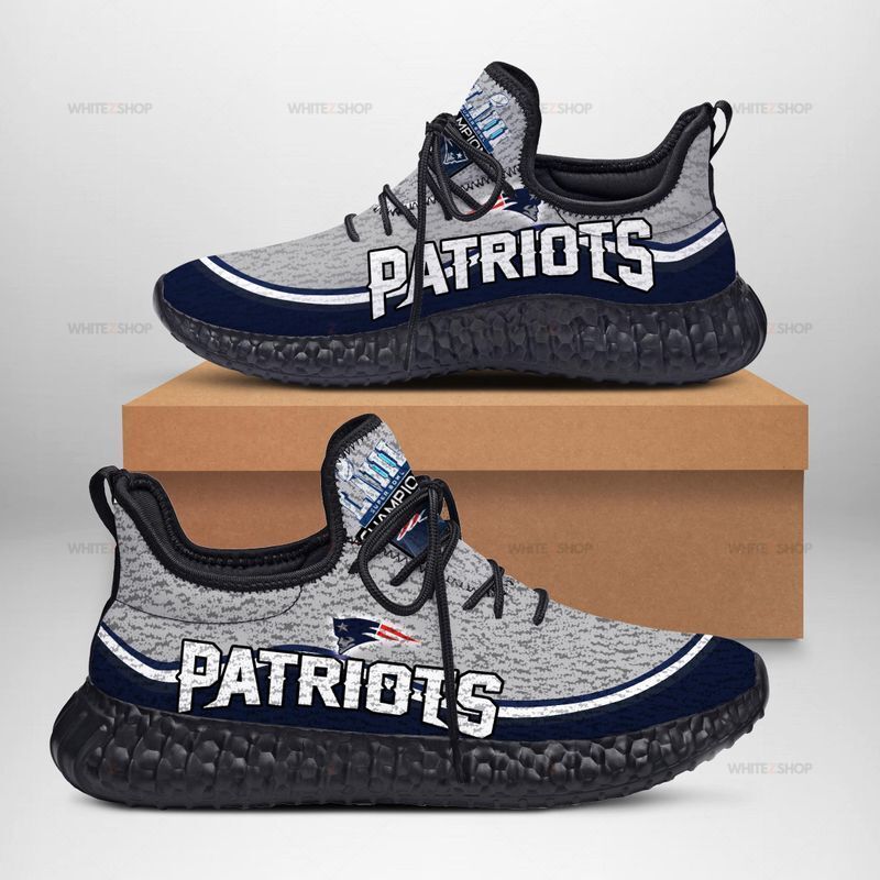 New England Patriots Grey Color Limited Edition Men’S And Women’S Black White Sole And Shoelaces Reze Shoes, Custom Shoes