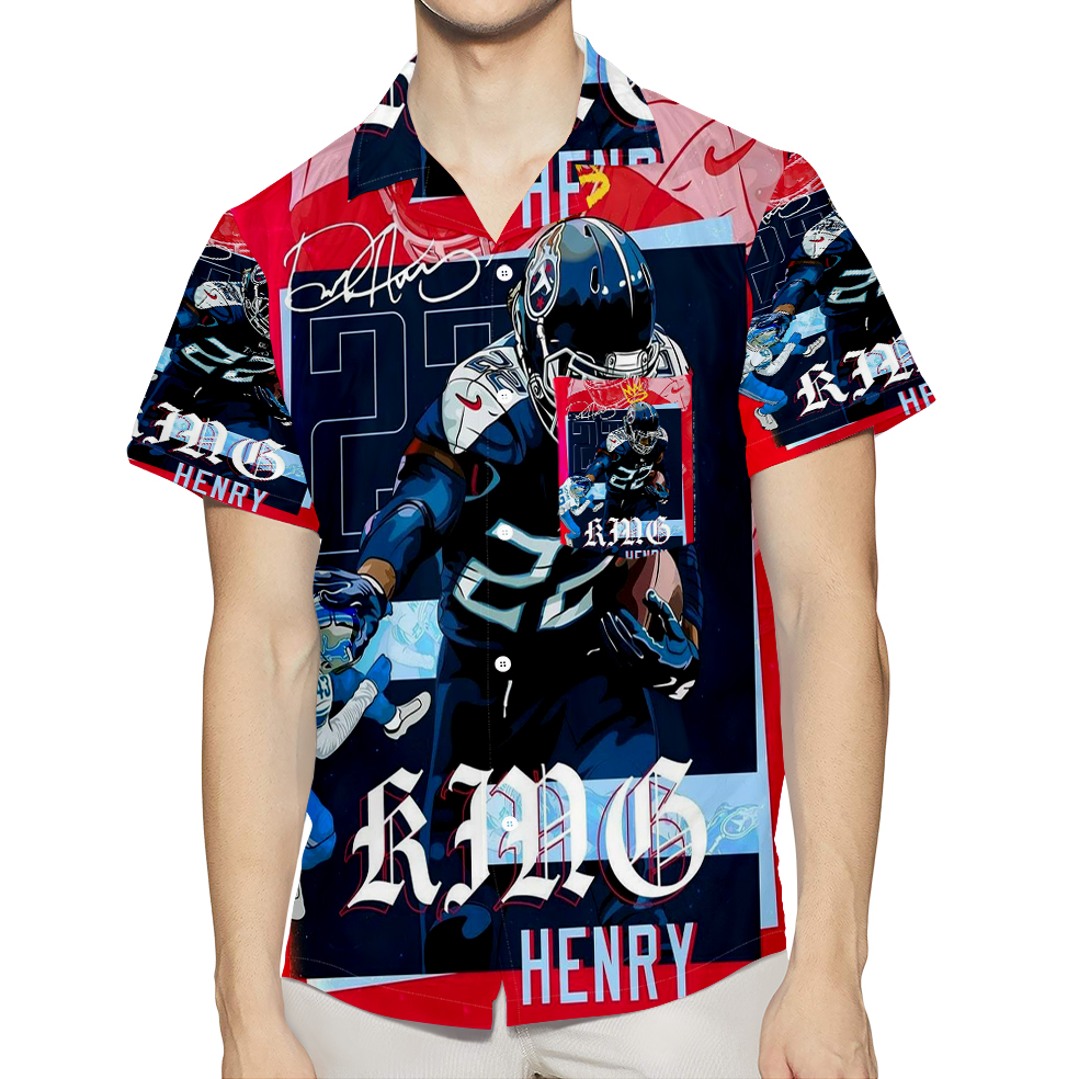 Tennessee Titans Derrick Henry2 3D All Over Print Summer Beach Hawaiian Shirt With Pocket