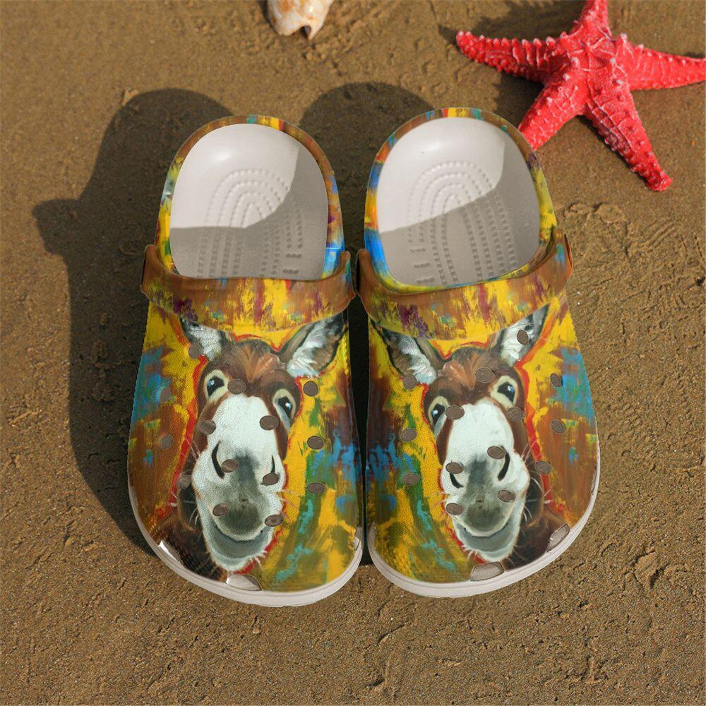 Donkey Personalized Clog, Custom Name, Text, Color, Number Fashion Style For Women, Men, Kid, Print 3D Donkey