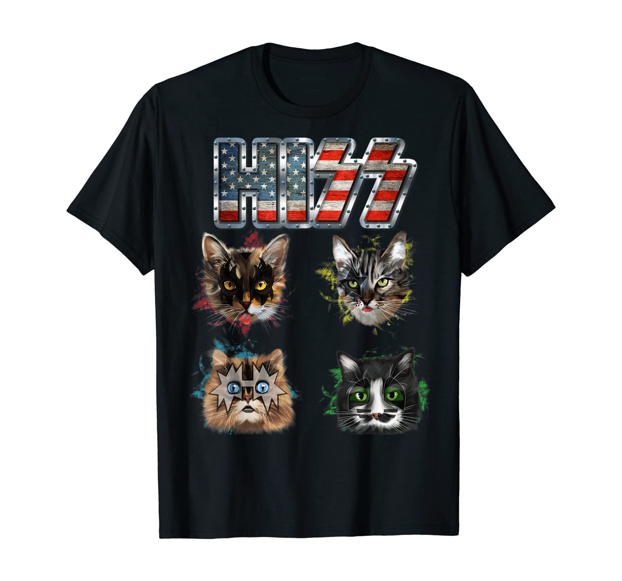 Funny Hiss Funny Cats cute cat lover shirt kids mens womens