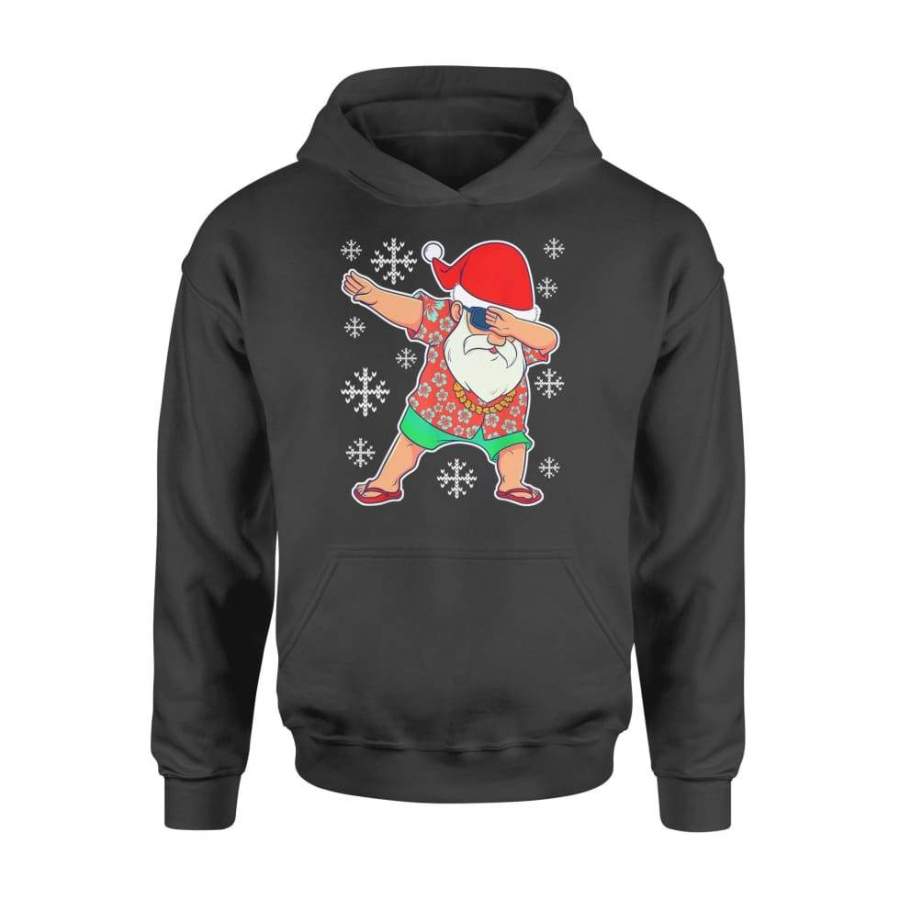 Dabbing Santa, Christmas Summer Tropical Hawaiian Xmas Dab – Standard Hoodie