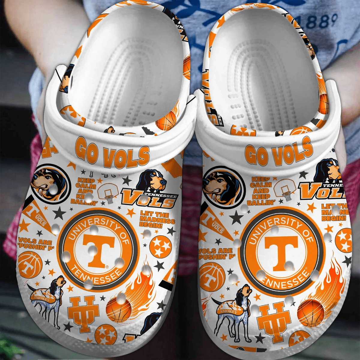 Tennessee Volunteers NCAA Sport Crocss Clogs Crocband Shoes Comfortable For Men Women and Kids