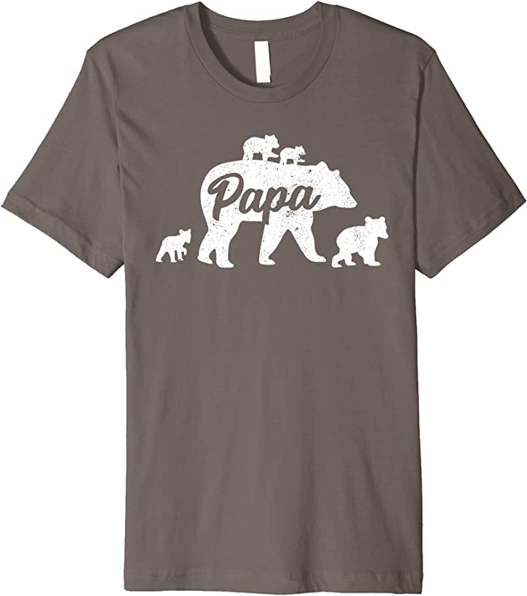 Vintage Papa Father Bear with 4 Cub Mother’s Day Premium T-Shirt