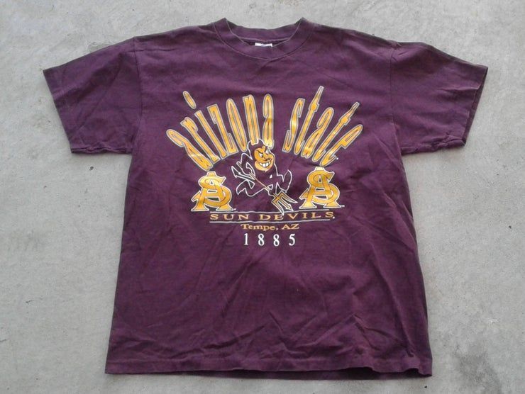 Vintage 90 S Arizona State University Sun Devils Tempe Arizona Purple Shirt