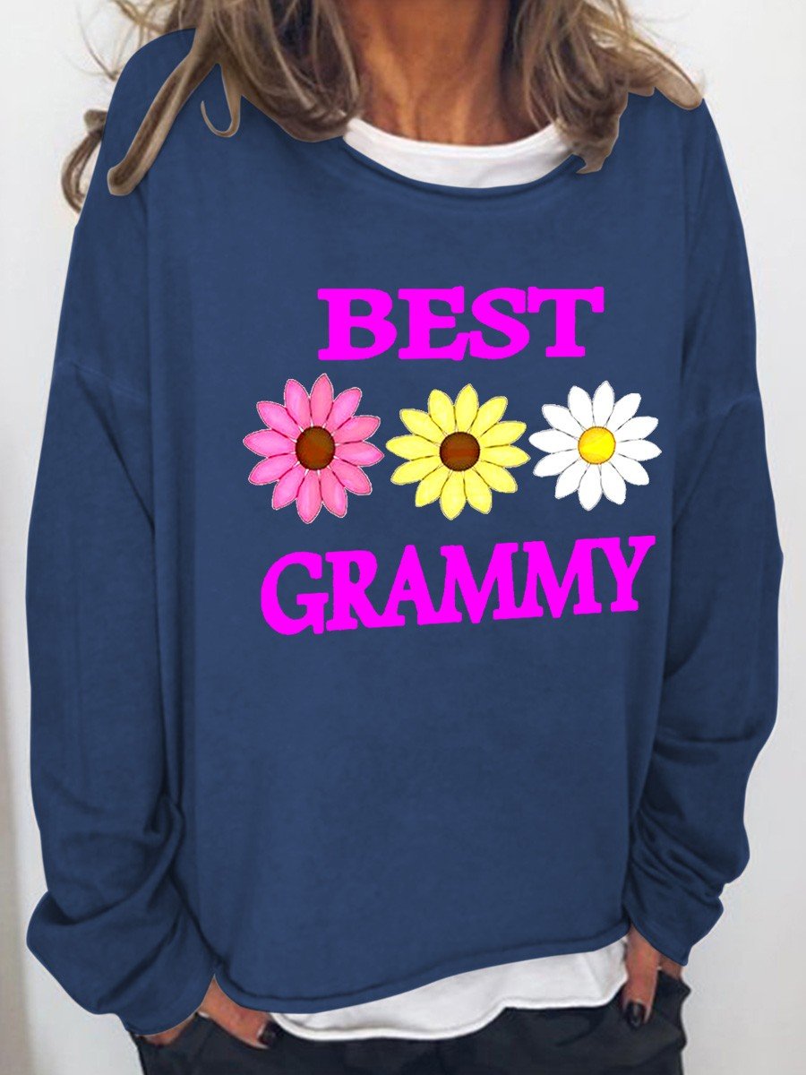 Women Best Grammy Gift Funny Long Sleeve Top
