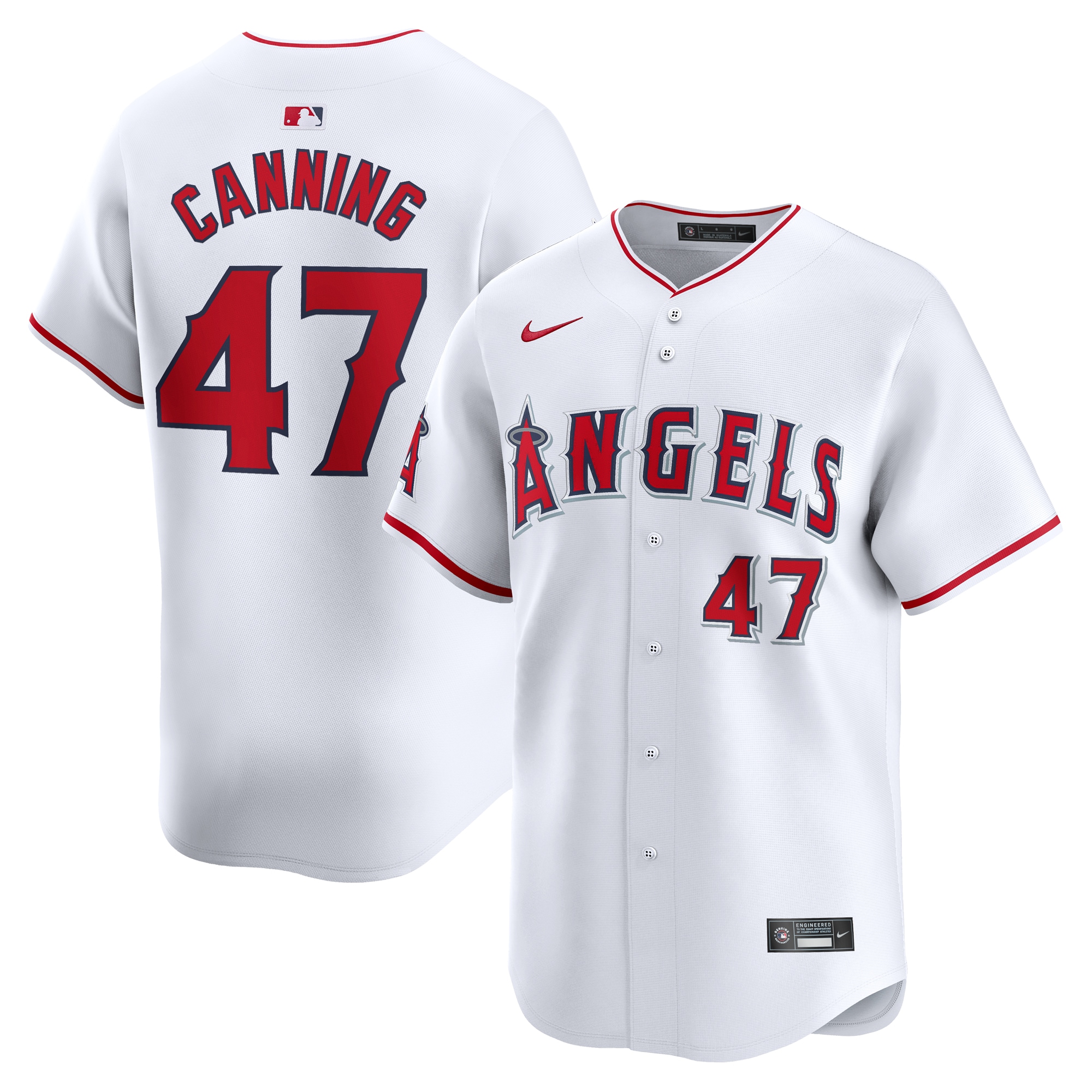 Griffin Canning Los Angeles Angels Home Limited Player Jersey – White