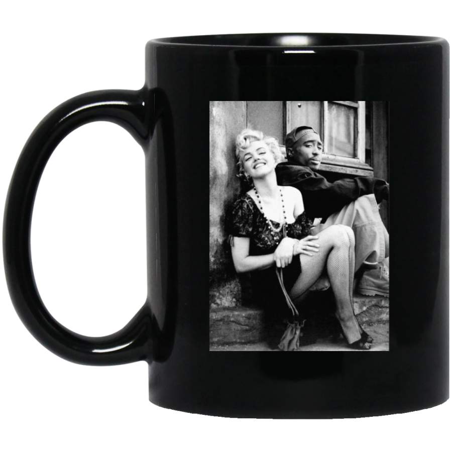 Tupac Marilyn Monroe Couple Black Mug