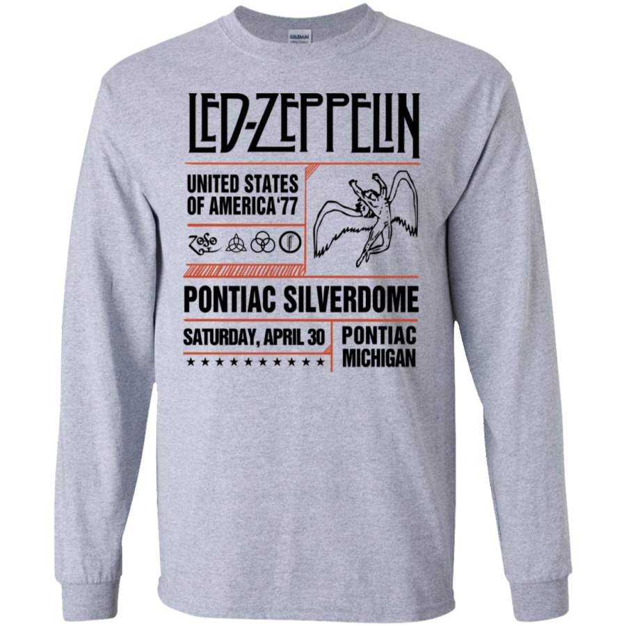 Led Zeppelin Pontiac Silverdome Long sleeves T-Shirt