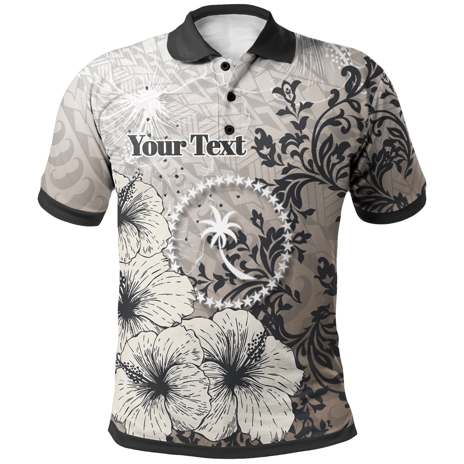 Chuuk State Polo – Custom Personalised Vintage Luxury Floral Style – BN01