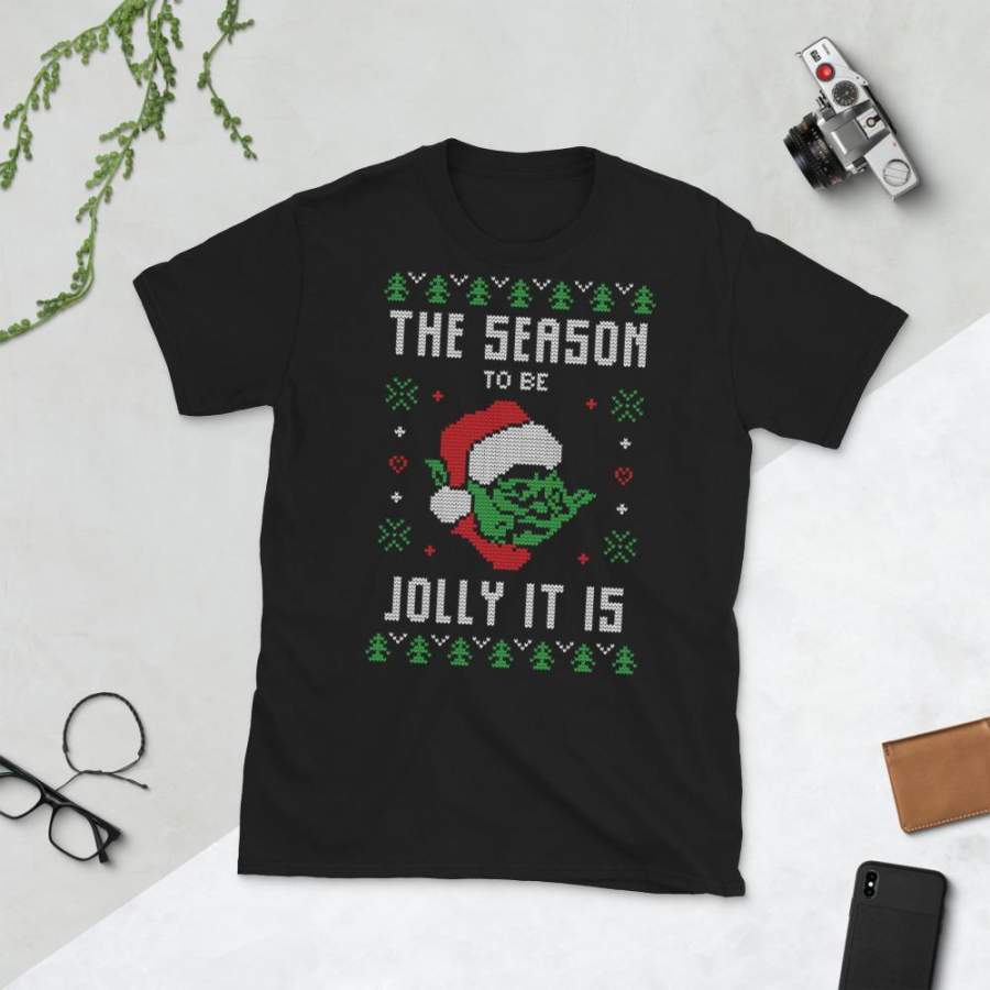 The Season To Be Jolly It Is Transparent For Christmas Ugly Sweater Design Short-Sleeve Unisex T-Shirt