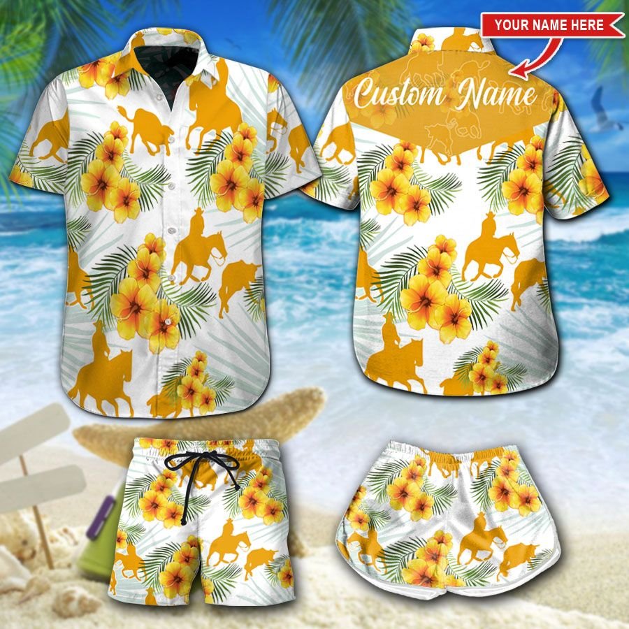 Cutting Horse Tropical Plants Hawaiian Shirt Personalized Ha62049