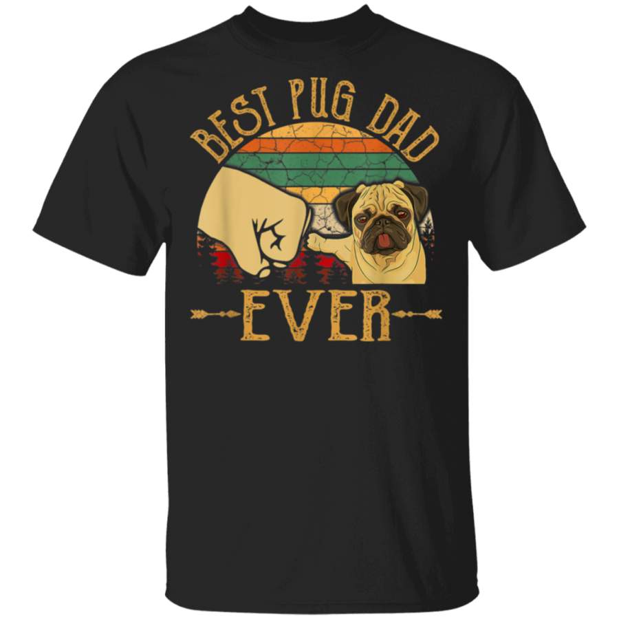 Retro Vintage Best Pug Dad Ever Shirt