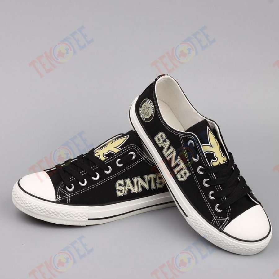 Mens Womens New Orleans Saints Low Top Saints Running Shoes Tennis Shoes Low Top Shoes Custom Print Footwear Converse Sneakers TMT876