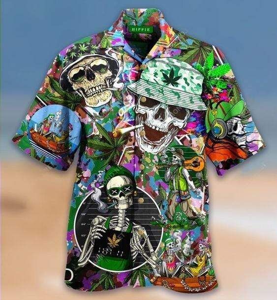 Find Hawaii Aloha Shirts Enjoy The Little Things Hippie Skull Ha108821