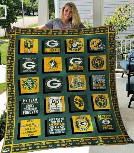 Green Bay Packers Super Bowl Champion For Fans Fabric Ds0 07404 Fleece Quilt Blanket Personalized Customized Home Bedroom Decor Gift