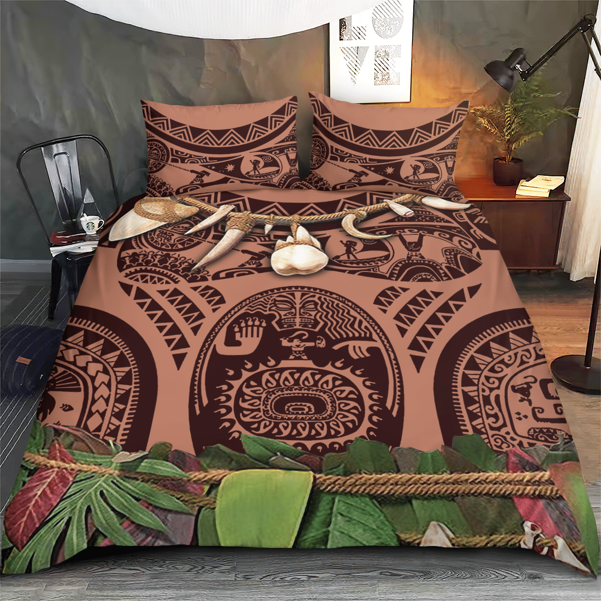 Wooni Maui Moana Bedding Set, Duvet Cover And Pillow Case Wn05012235