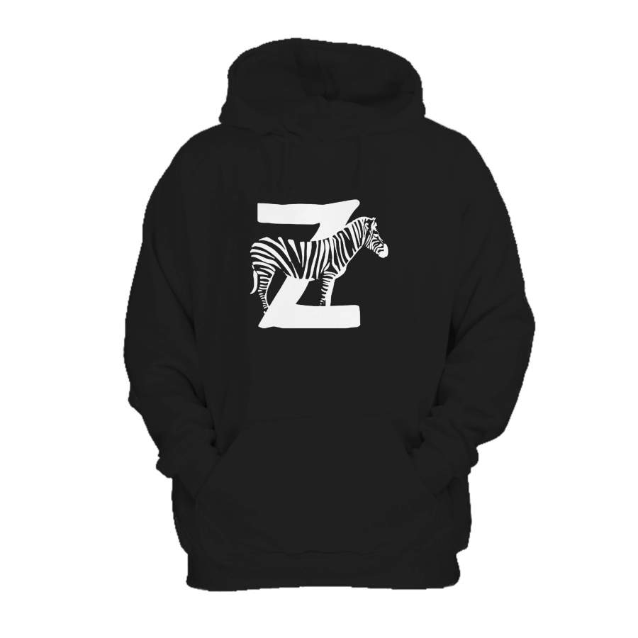 Zebra Letter Z Alphabet Animal Hoodie