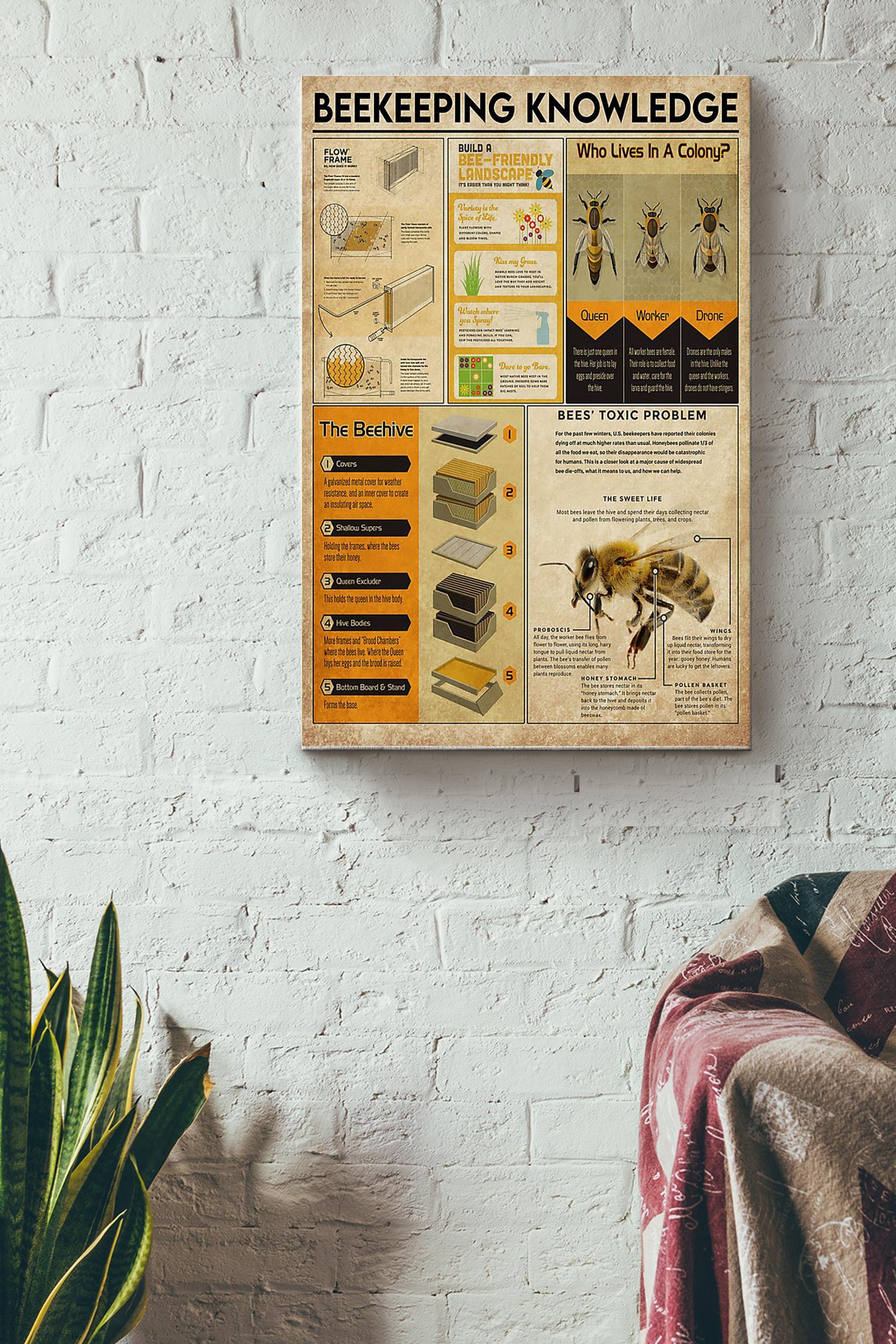 Beekeeping Knowledge Wrapped Canvas