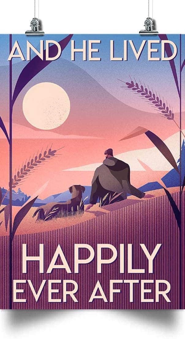 And He Lived Happily Ever After Poster-Home Decoration Poster, Wall Poster, Home And Room Decoration, Gifts For Friends And Relatives, Souvenirs.