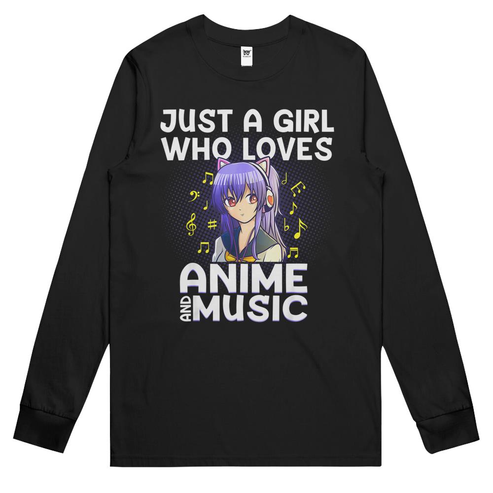 Anime Art For Women Teen Girls Anime Merch Music Anime Lover Long Sleeve T Shirts