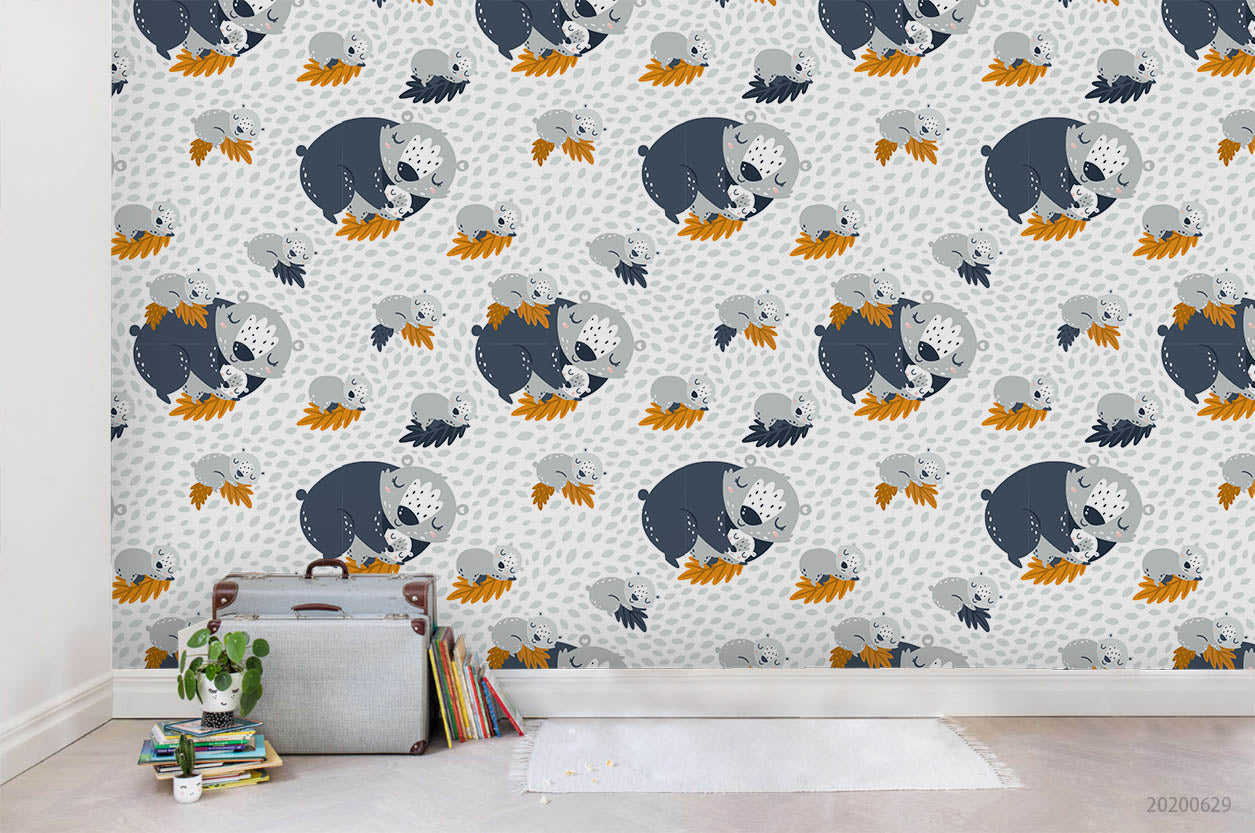 3D Cartoon Animal Pattern Wall Mural Wallpaper A352 Lqh