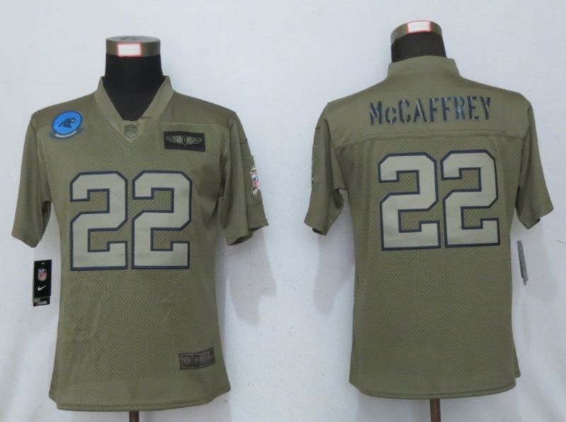 Carolina Panthers Christian Mccaffrey #22 NFL 2020 Moss Green Jersey